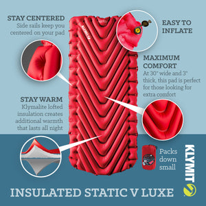 Insulated Static V Luxe Sleeping Pad with Luxe Pillow